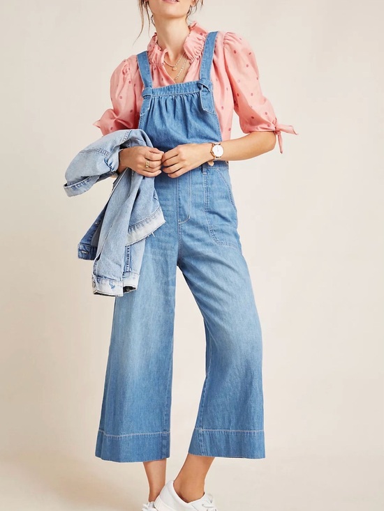 Pilcro Pants - Pilcro by Anthropologie Wide Leg Denim Jumpsuit